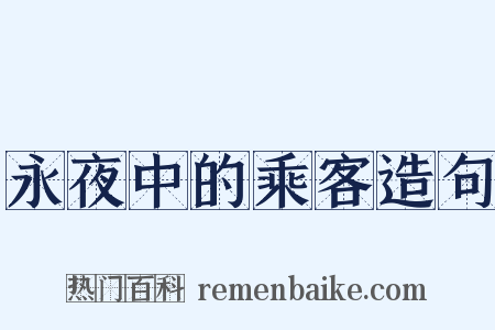 永夜中的乘客造句是什么意思的图片